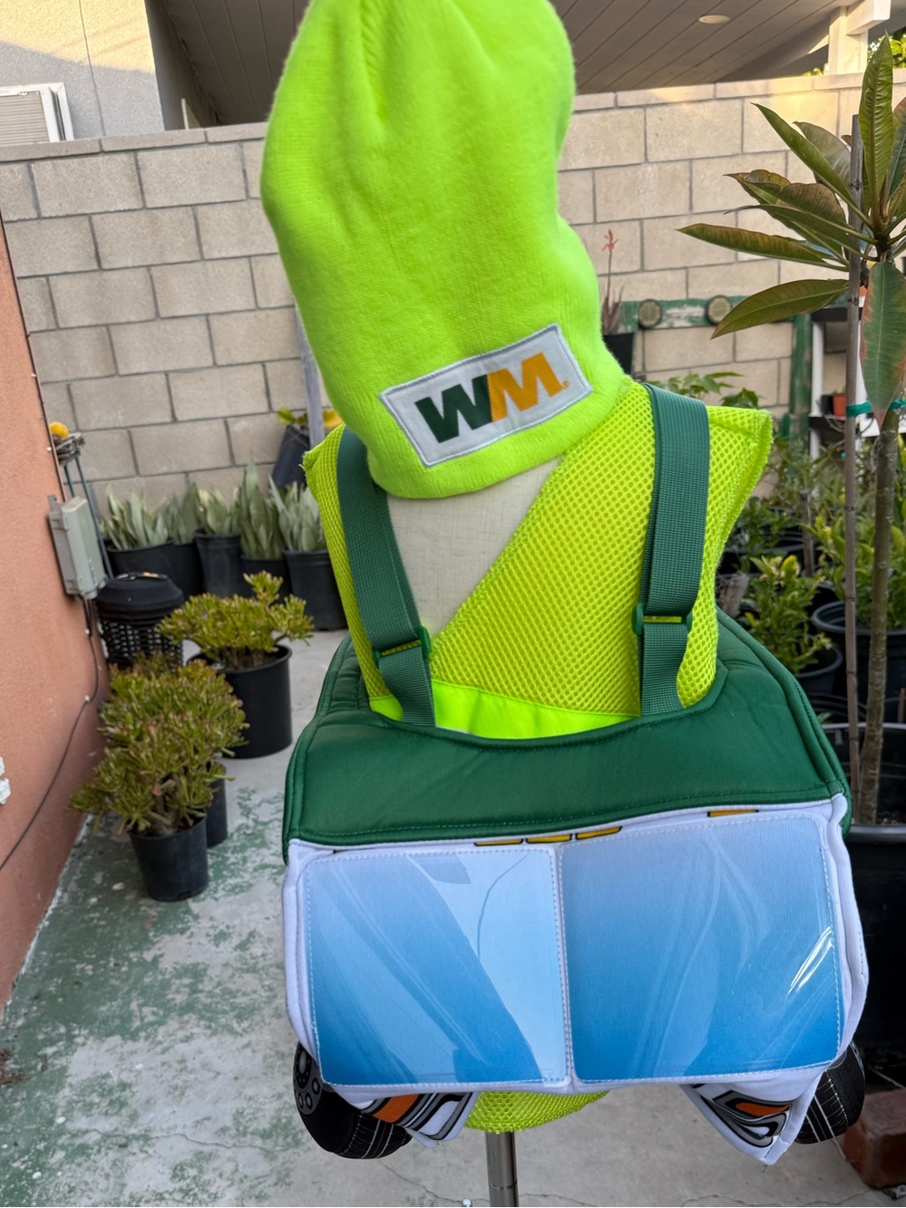 Spirit Kids Garbage Truck Costume in Neon Yellow and Green